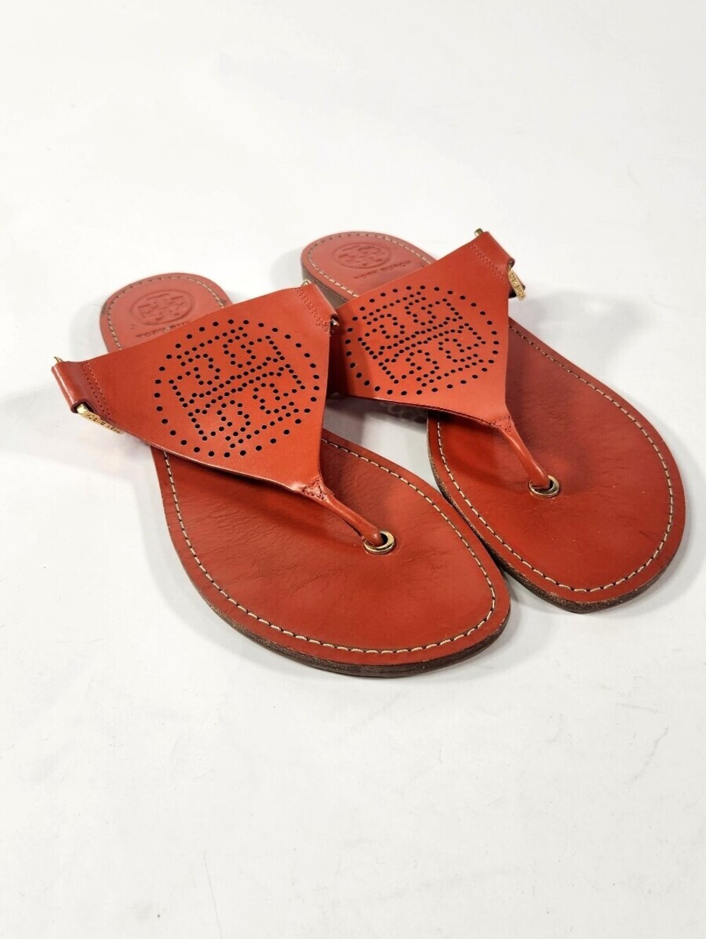 Tory Burch Orange Thong Sandals Size 9